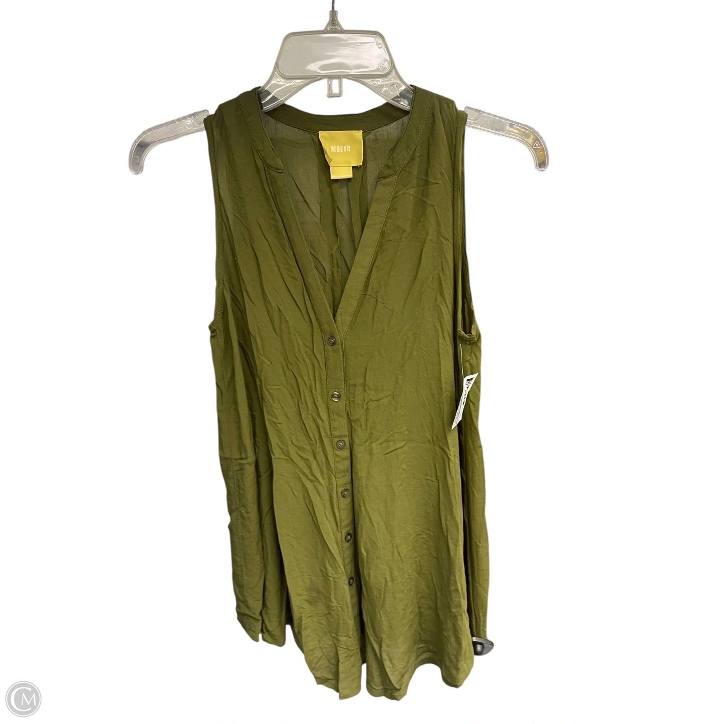 Top Sleeveless By Maeve In Green, Size: 4