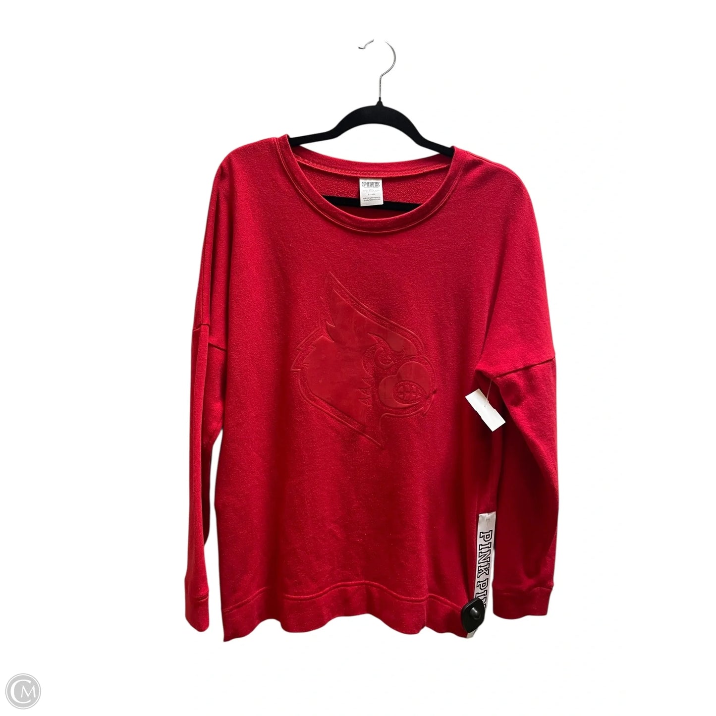 Sweatshirt Collar By Pink In Red, Size: S