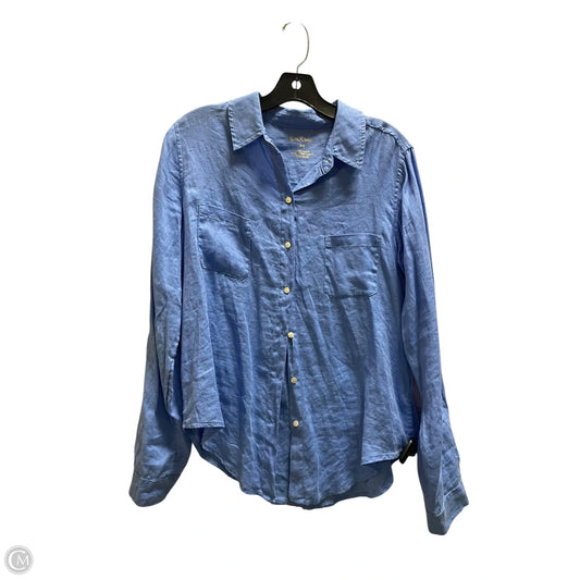 Top Long Sleeve Designer By Lilly Pulitzer In Blue, Size: M