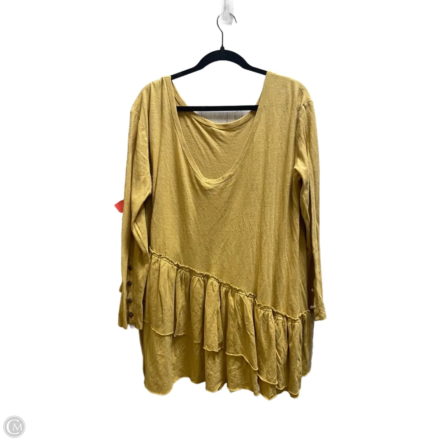 Top Long Sleeve By Free People In Yellow, Size: L