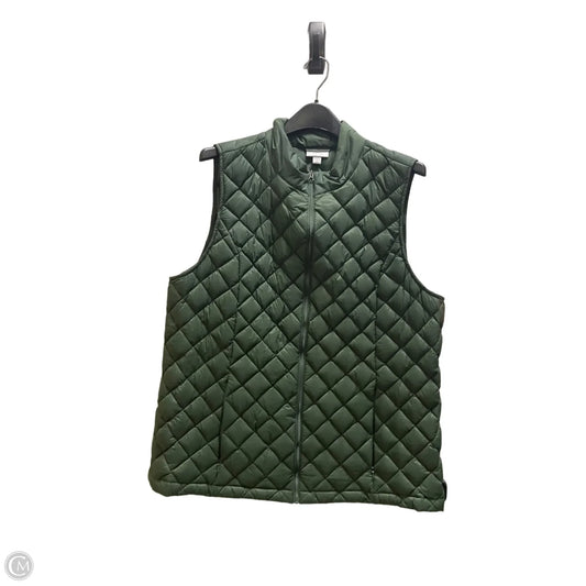 Vest Puffer & Quilted By J. Jill In Green, Size: Xl