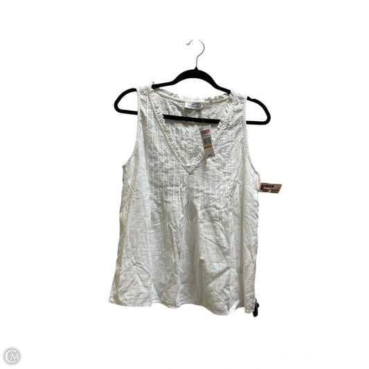 Top Sleeveless By Vineyard Vines In White, Size: S