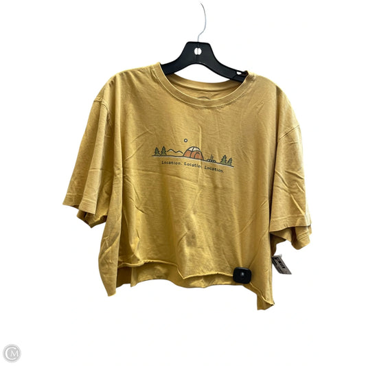Top Short Sleeve By Life Is Good In Yellow, Size: Xl
