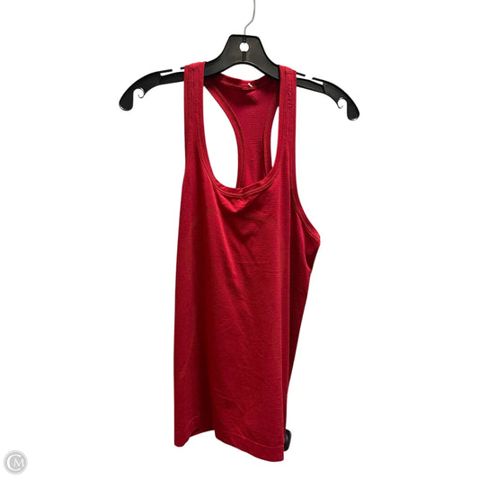 Athletic Tank Top By Lululemon In Red, Size: 8