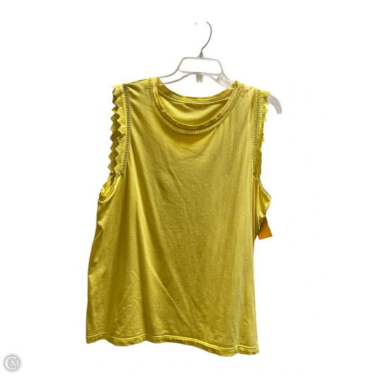 Top Sleeveless Designer By Lilly Pulitzer In Yellow, Size: Xl