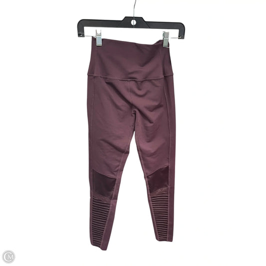 Athletic Leggings By Alo In Maroon, Size: Xs