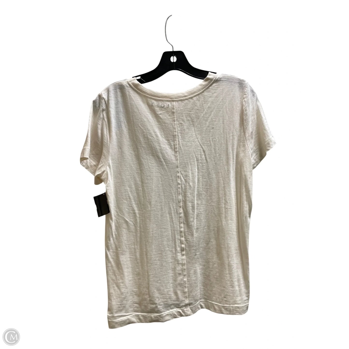 Top Short Sleeve By Loft In Cream, Size: M