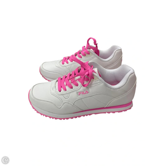 Shoes Athletic By Fila In White, Size: 9