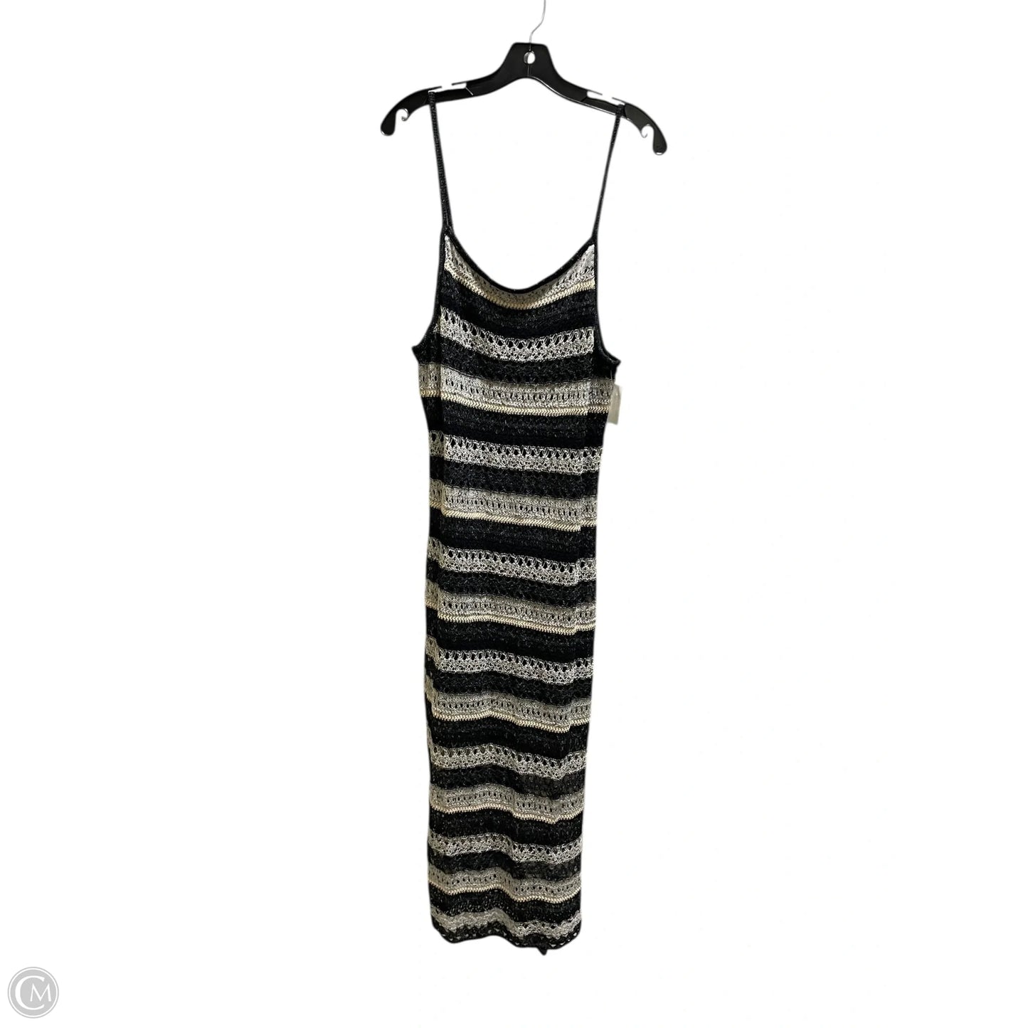 Dress Casual Midi By Zara In Black, Size: L