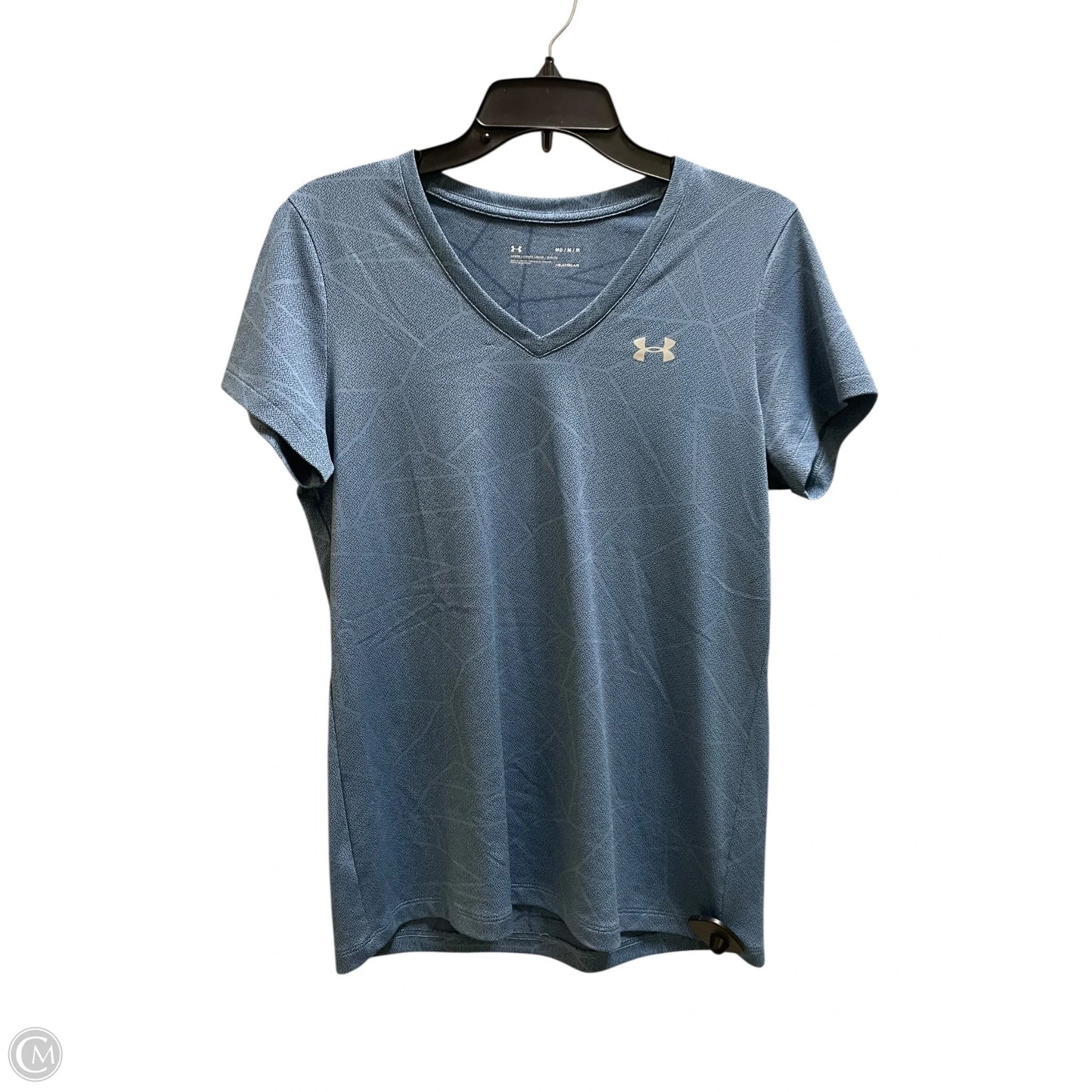 Athletic Top Short Sleeve By Under Armour In Blue, Size: M