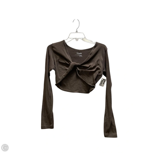 Top Long Sleeve By Garage In Brown, Size: L