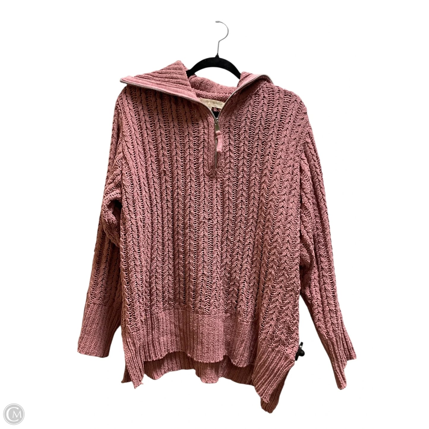 Sweater By Simply Southern In Pink, Size: 2x