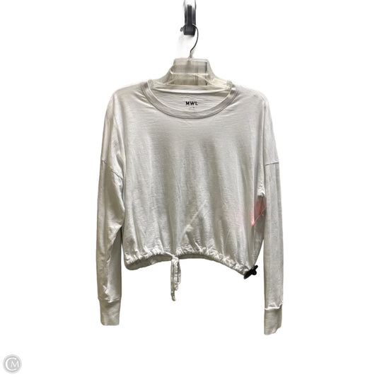 Top Long Sleeve By Madewell In White, Size: M