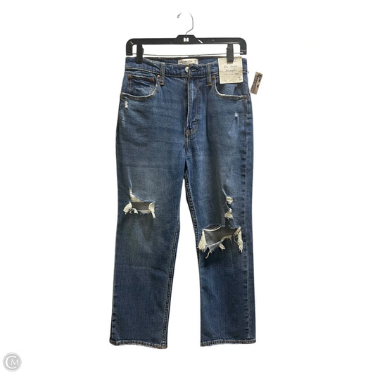 Jeans Straight By Abercrombie And Fitch In Blue Denim, Size: 6