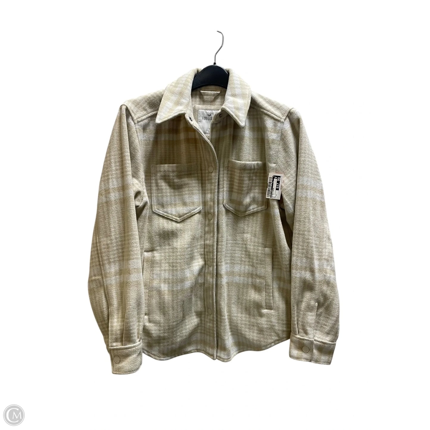 Jacket Fleece By Hollister In Cream, Size: M