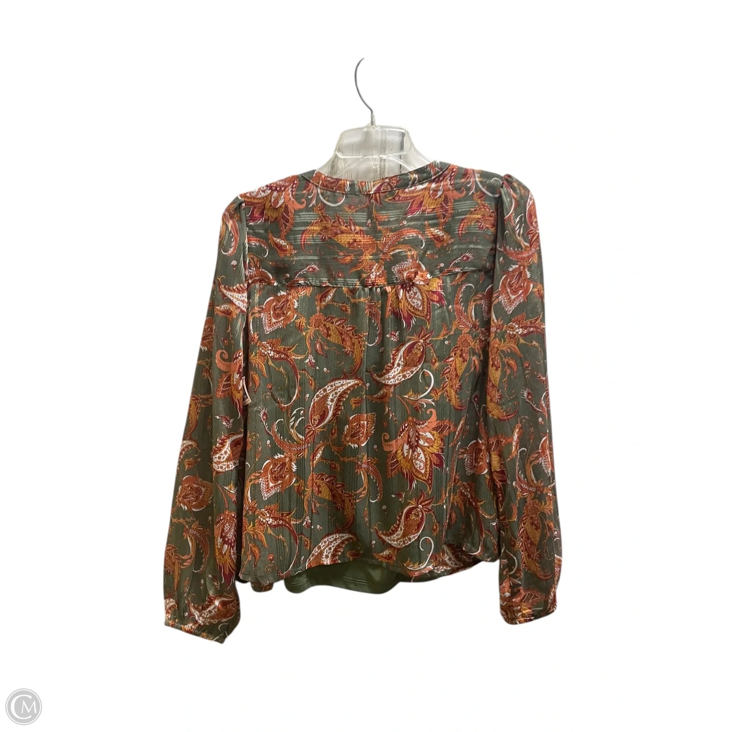 Top Long Sleeve Designer By Frye In Green, Size: M