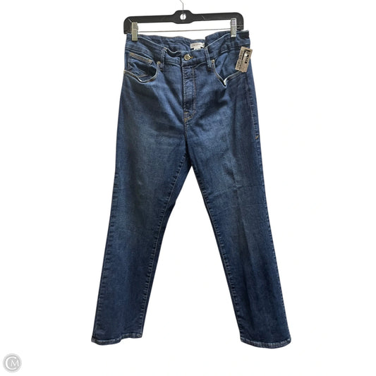 Jeans Straight By Good American In Blue Denim, Size: 12