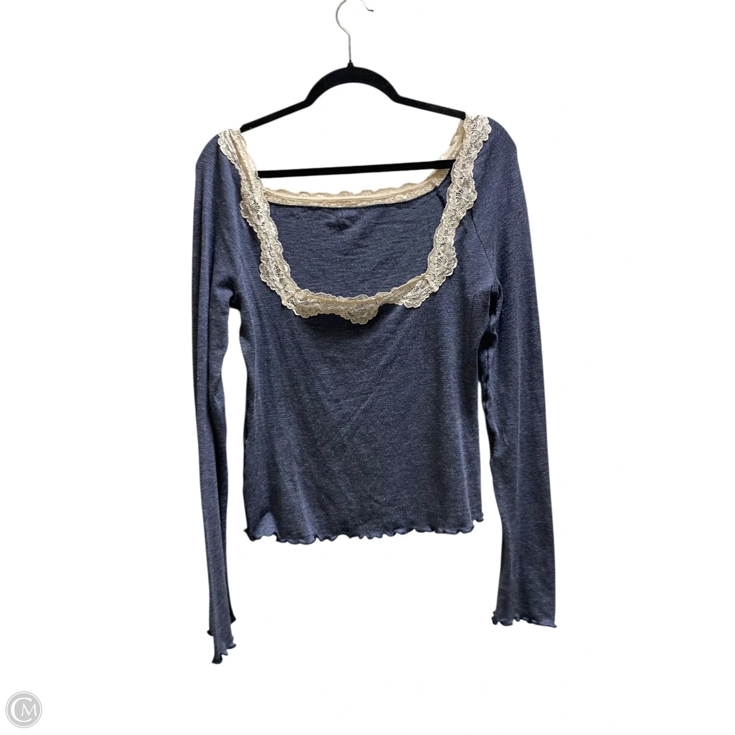 Top Long Sleeve By Free People In Blue, Size: Xl