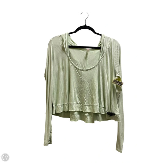 Sweatshirt Hoodie By Free People In Green, Size: M
