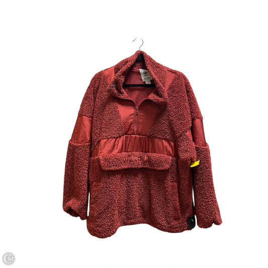 Sweatshirt Collar By Adidas In Red, Size: M