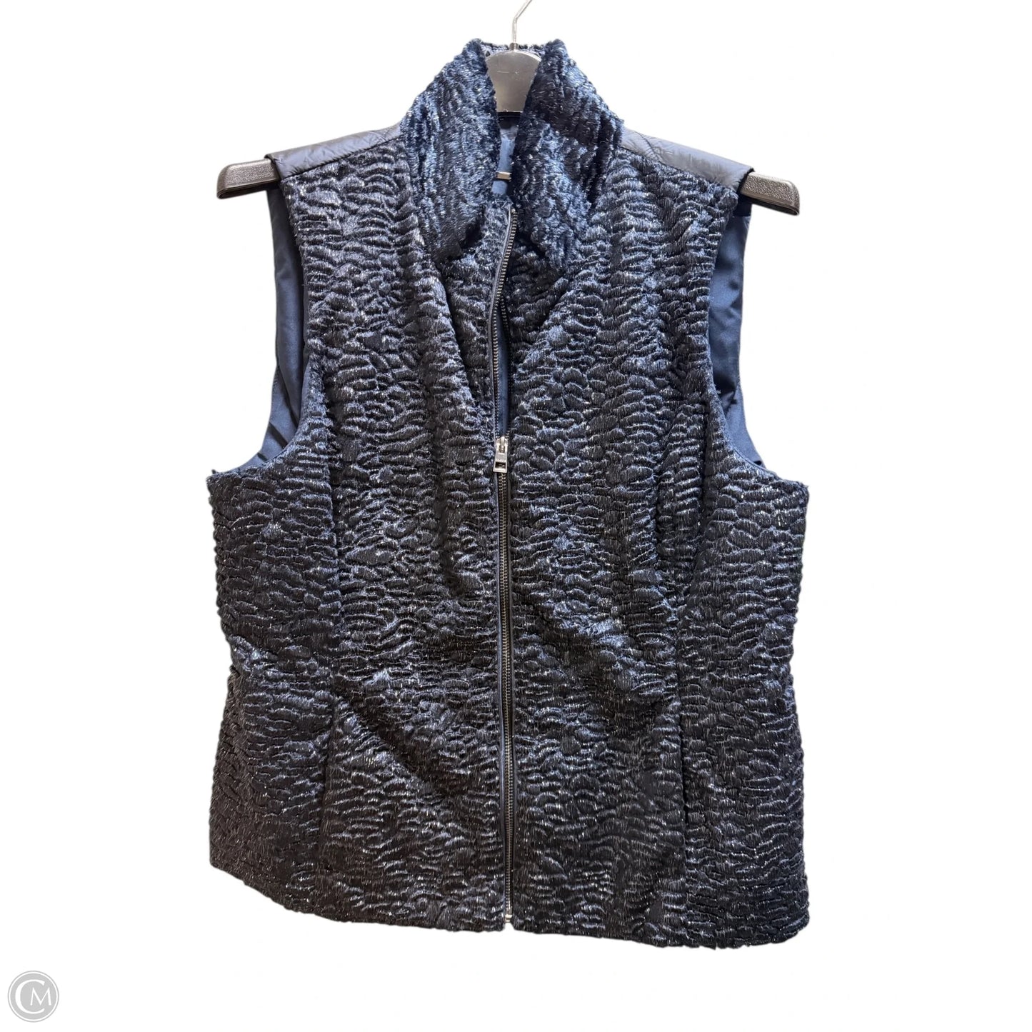 Vest Fleece By Chicos In Navy, Size: M