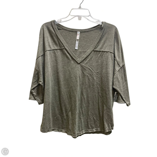Top Long Sleeve By Free People In Green, Size: S