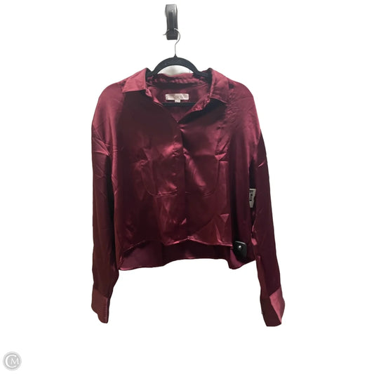 Top Long Sleeve By Loft In Red, Size: M