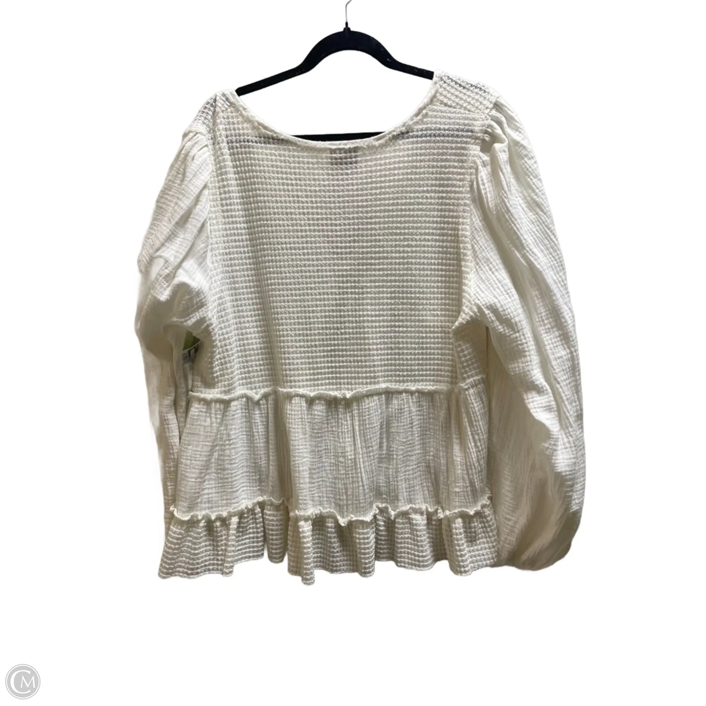 Top Long Sleeve By Arula In White, Size: 3x