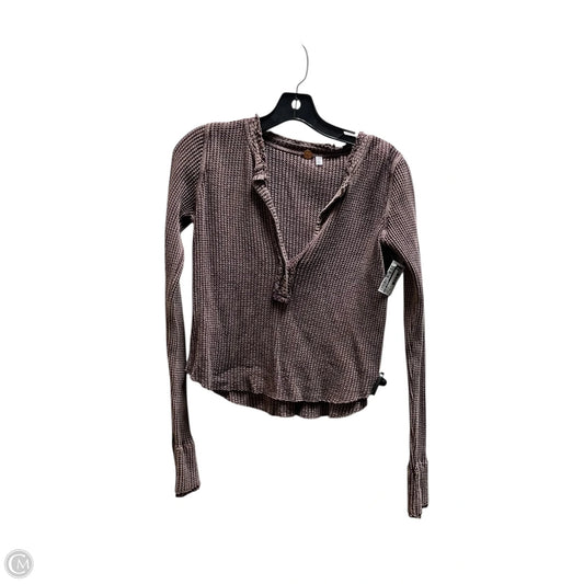 Top Long Sleeve By Free People In Maroon, Size: Xs