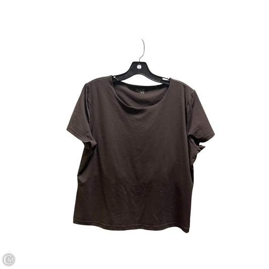 Athletic Top Short Sleeve By Offline By Aerie In Brown, Size: 2x