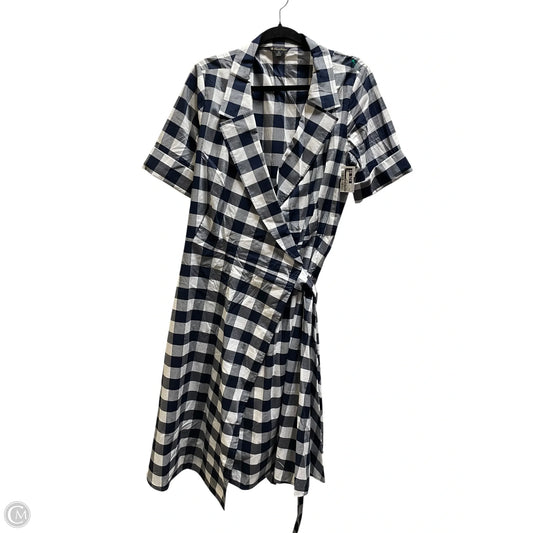 Dress Casual Midi By Brooks Brothers In Checkered Pattern, Size: L