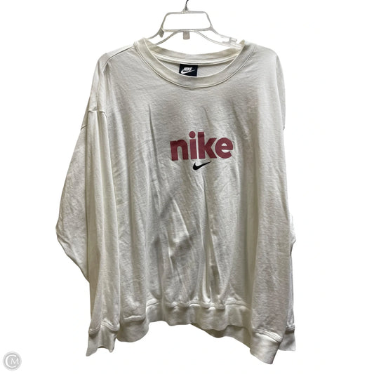 Top Long Sleeve By Nike Apparel In White, Size: 3x