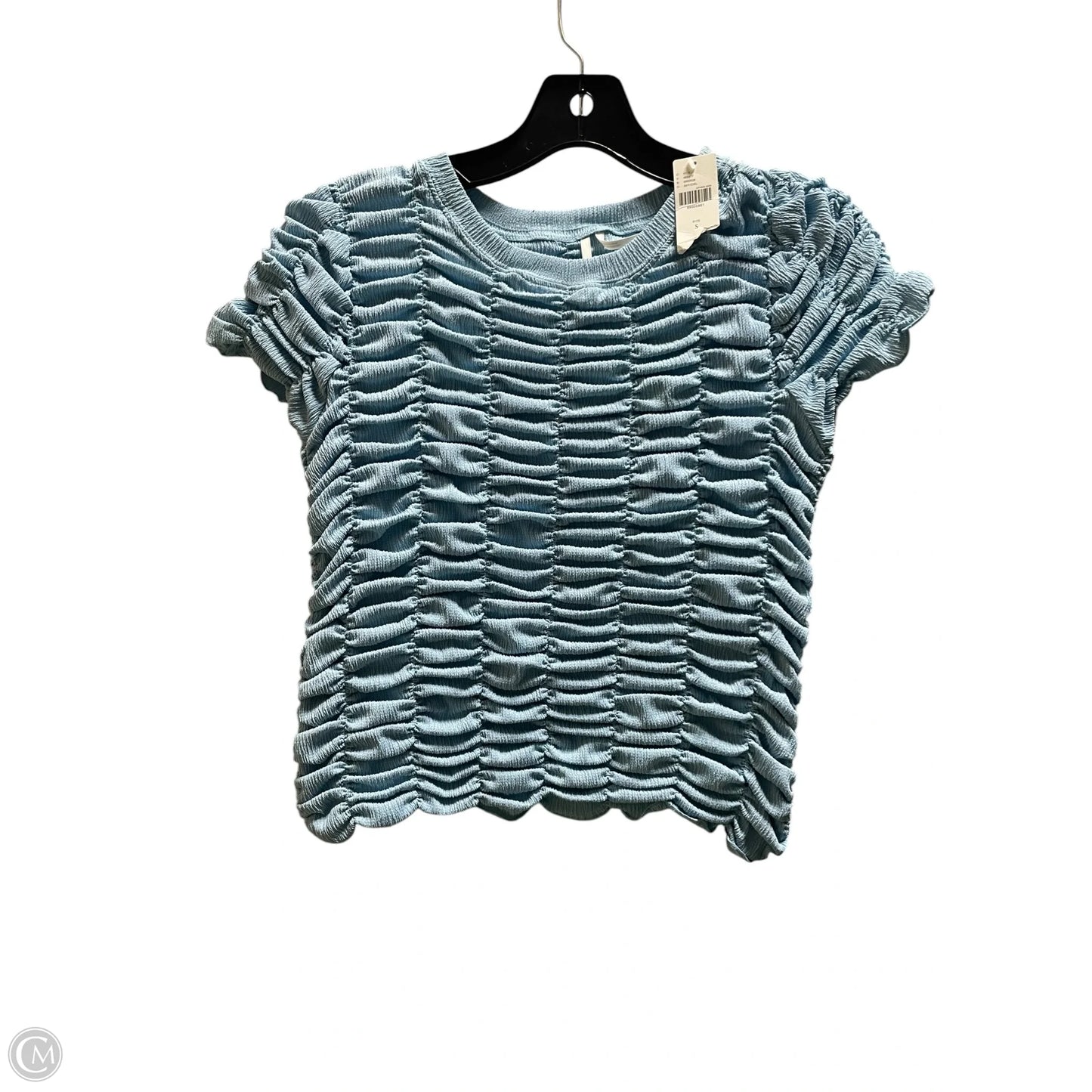 Top Short Sleeve By Anthropologie In Blue, Size: S