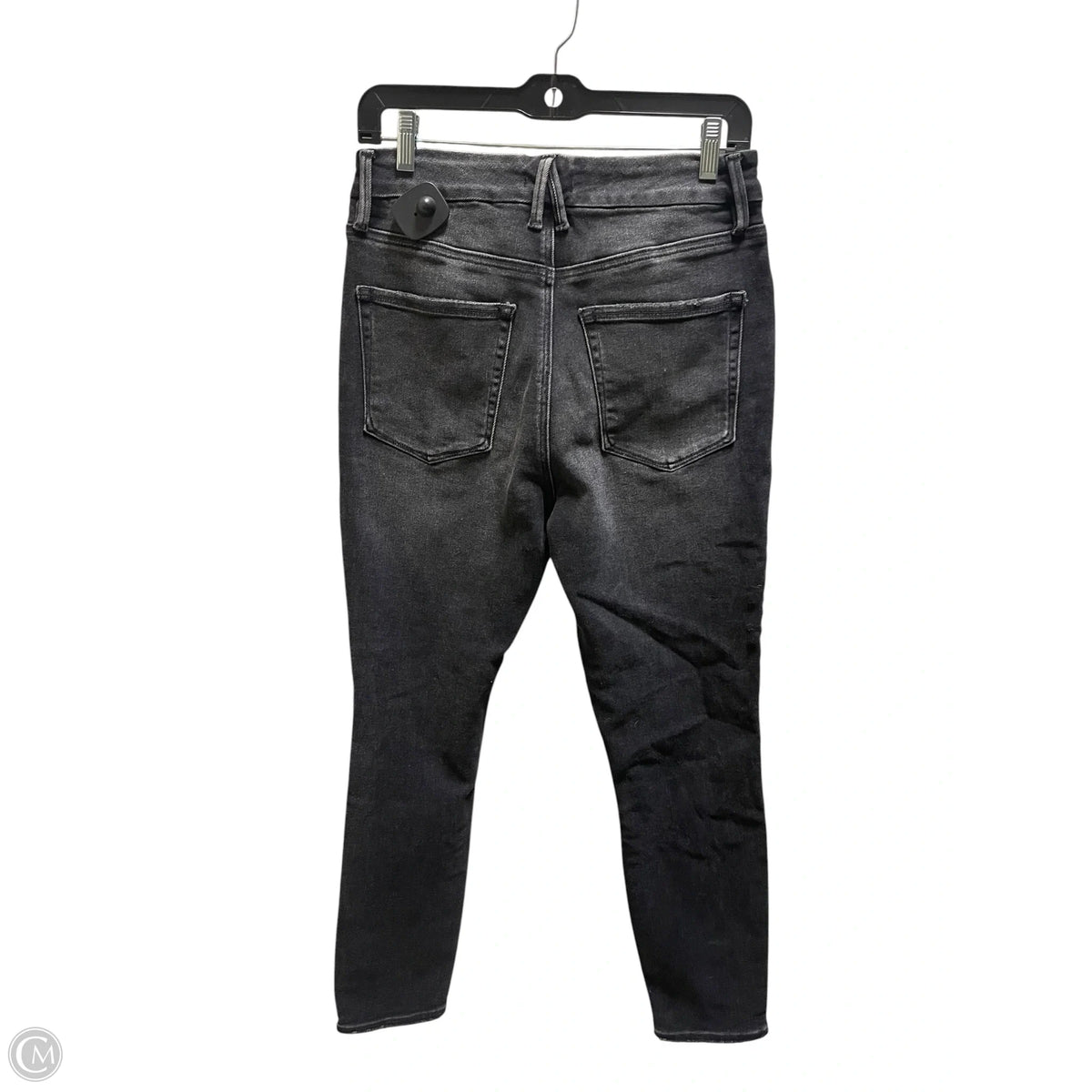 Jeans Skinny By Good American In Black Denim, Size: 10