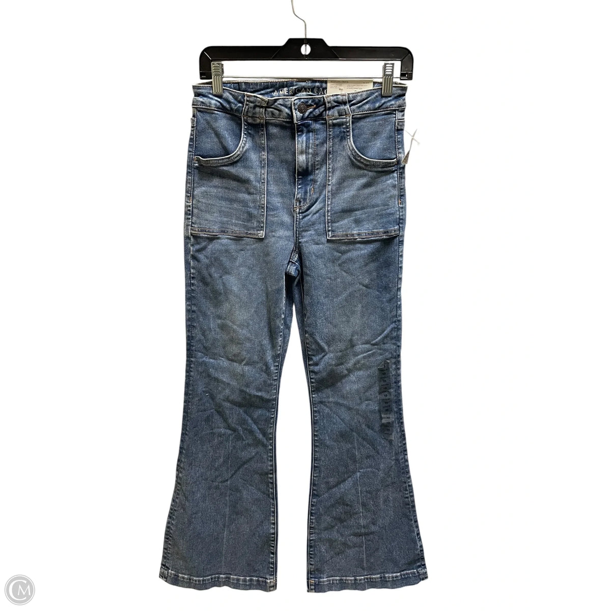 Jeans Flared By American Eagle In Blue Denim, Size: 10