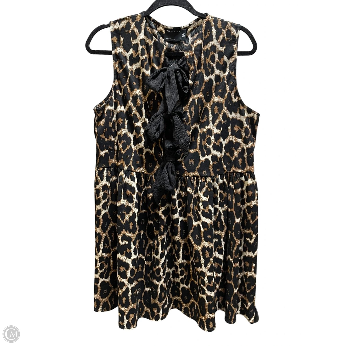 Dress Casual Short By Asos In Animal Print, Size: M