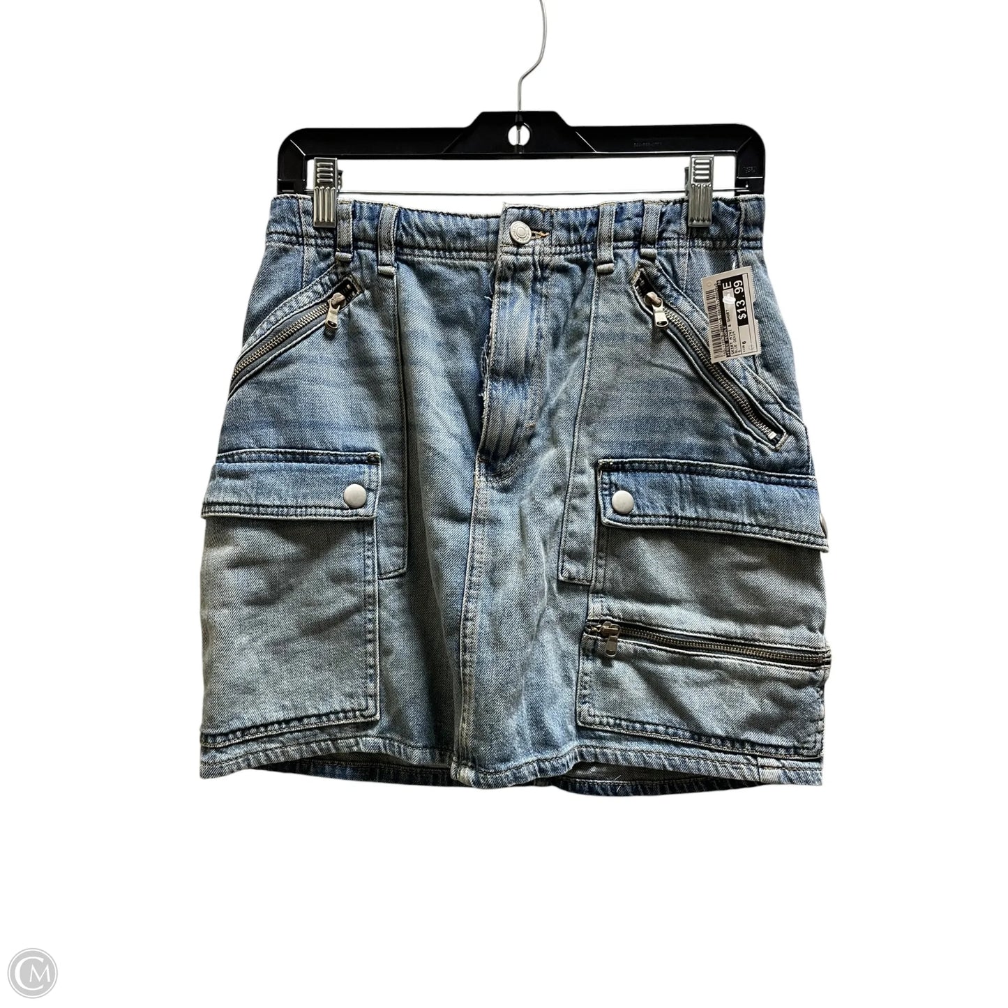 Skirt Mini & Short By Free People In Blue Denim, Size: 6
