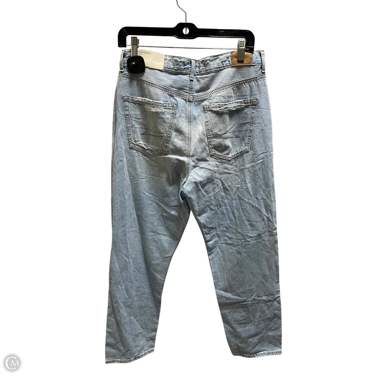Jeans Straight By American Eagle In Blue Denim, Size: 8