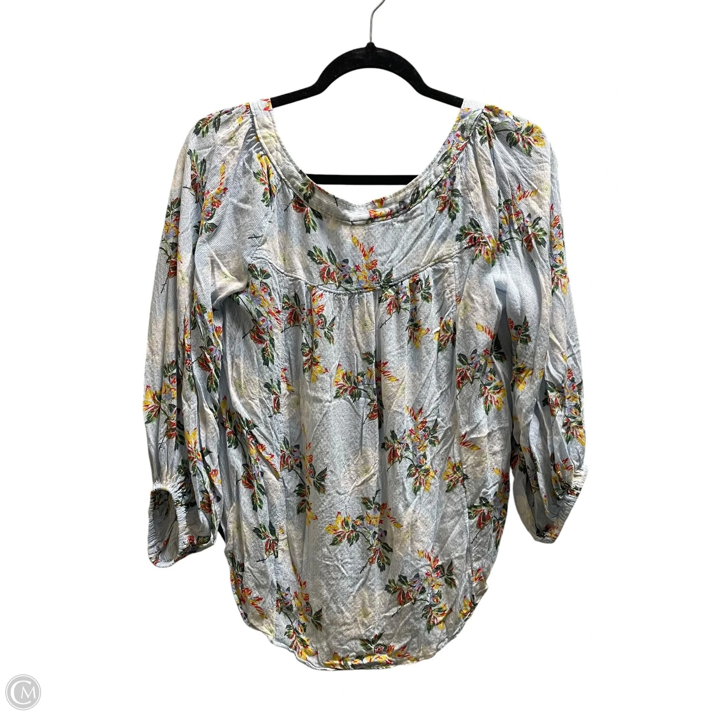 Top Long Sleeve By Anthropologie In Blue, Size: M