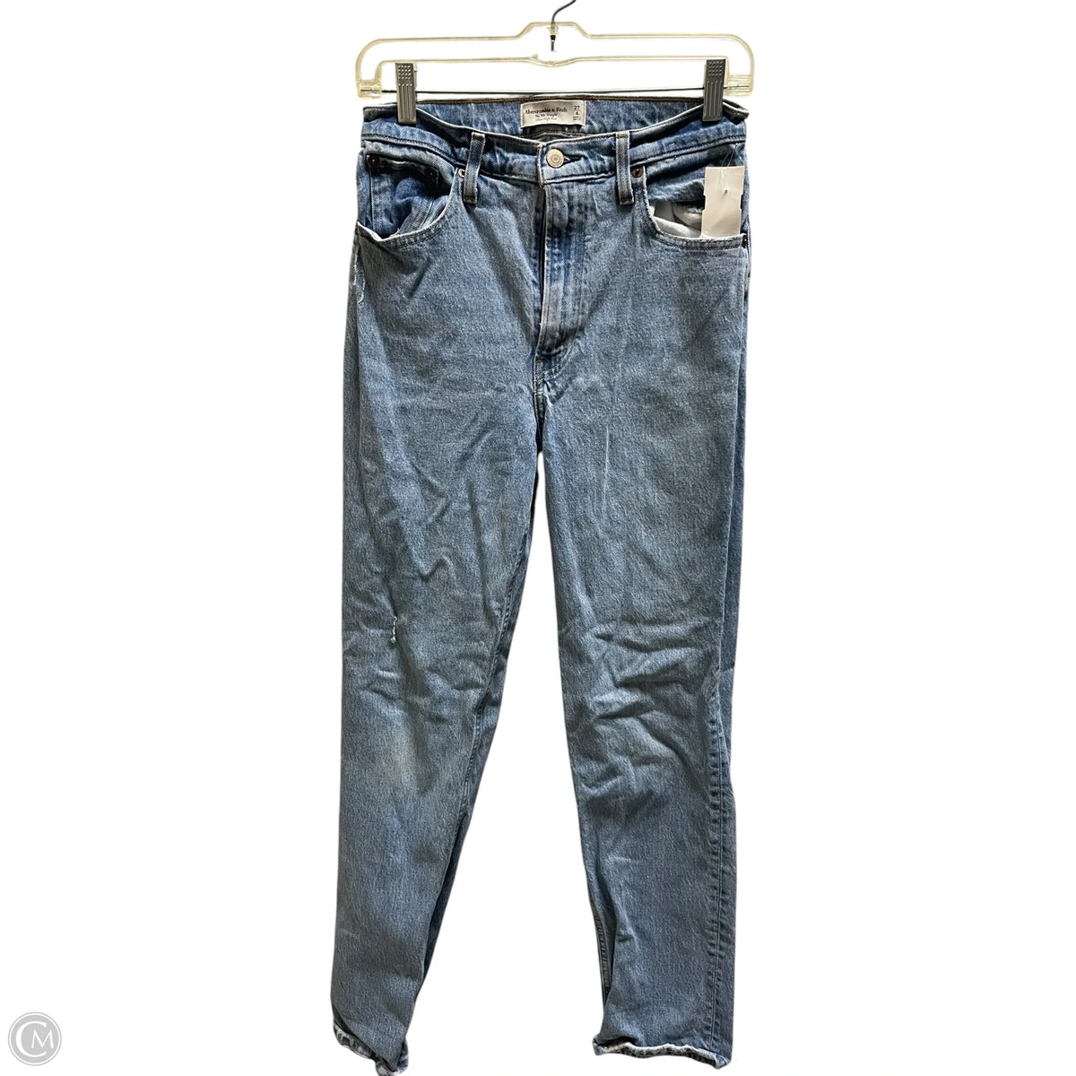 Jeans Straight By Abercrombie And Fitch In Blue Denim, Size: 4