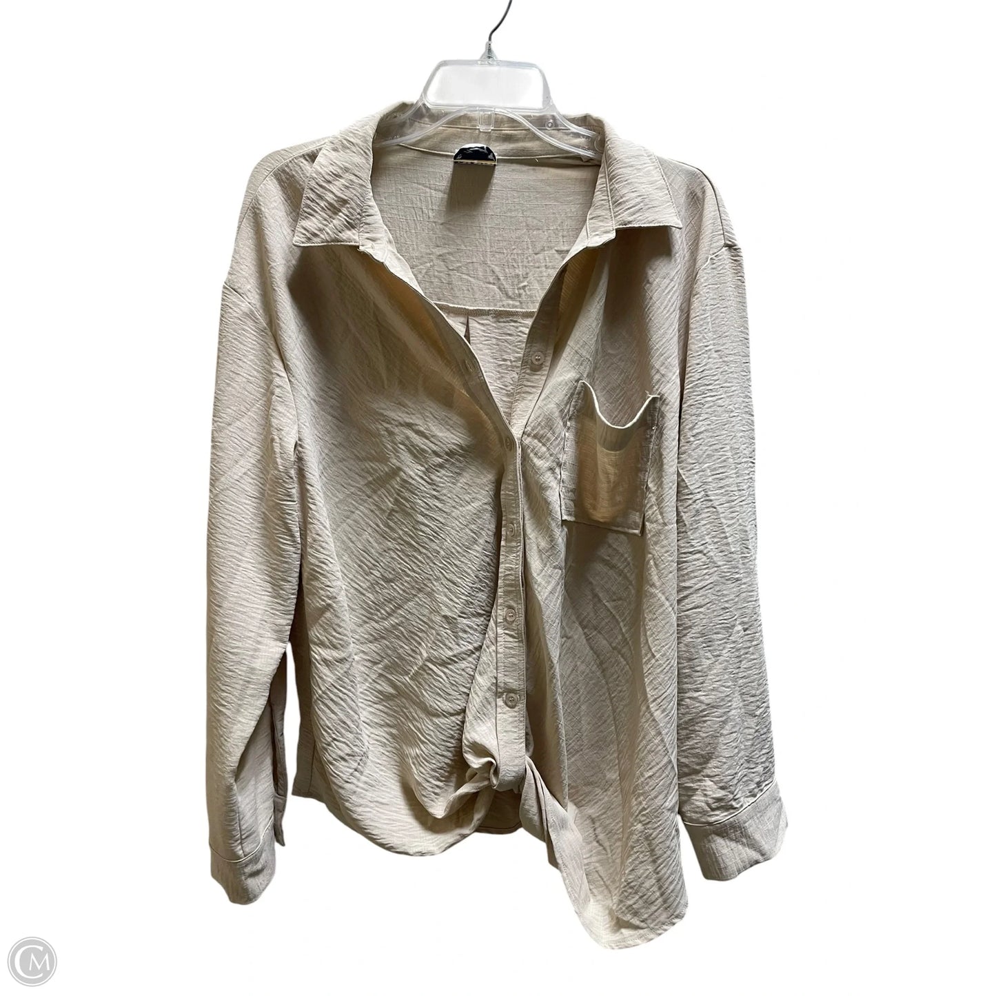 Top Long Sleeve By Arula In Tan, Size: 1x