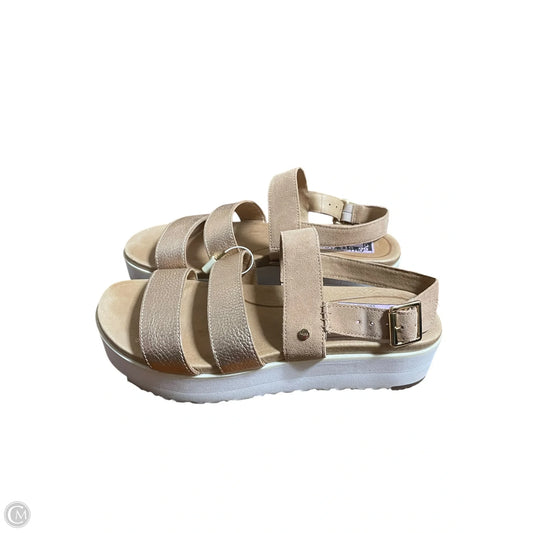 Sandals Designer By Ugg In Pink, Size: 9