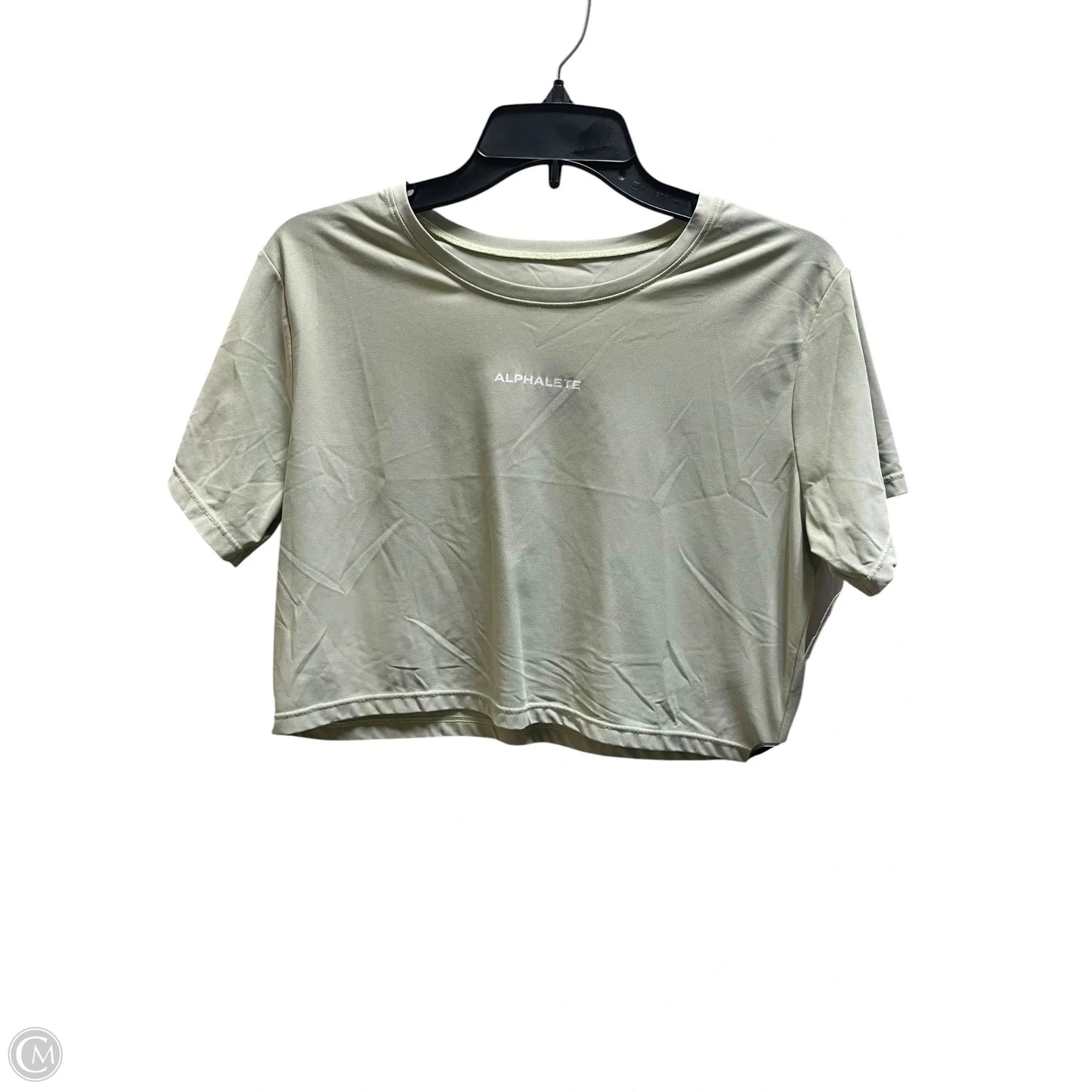 Athletic Top Short Sleeve By Alphalete In Green, Size: M