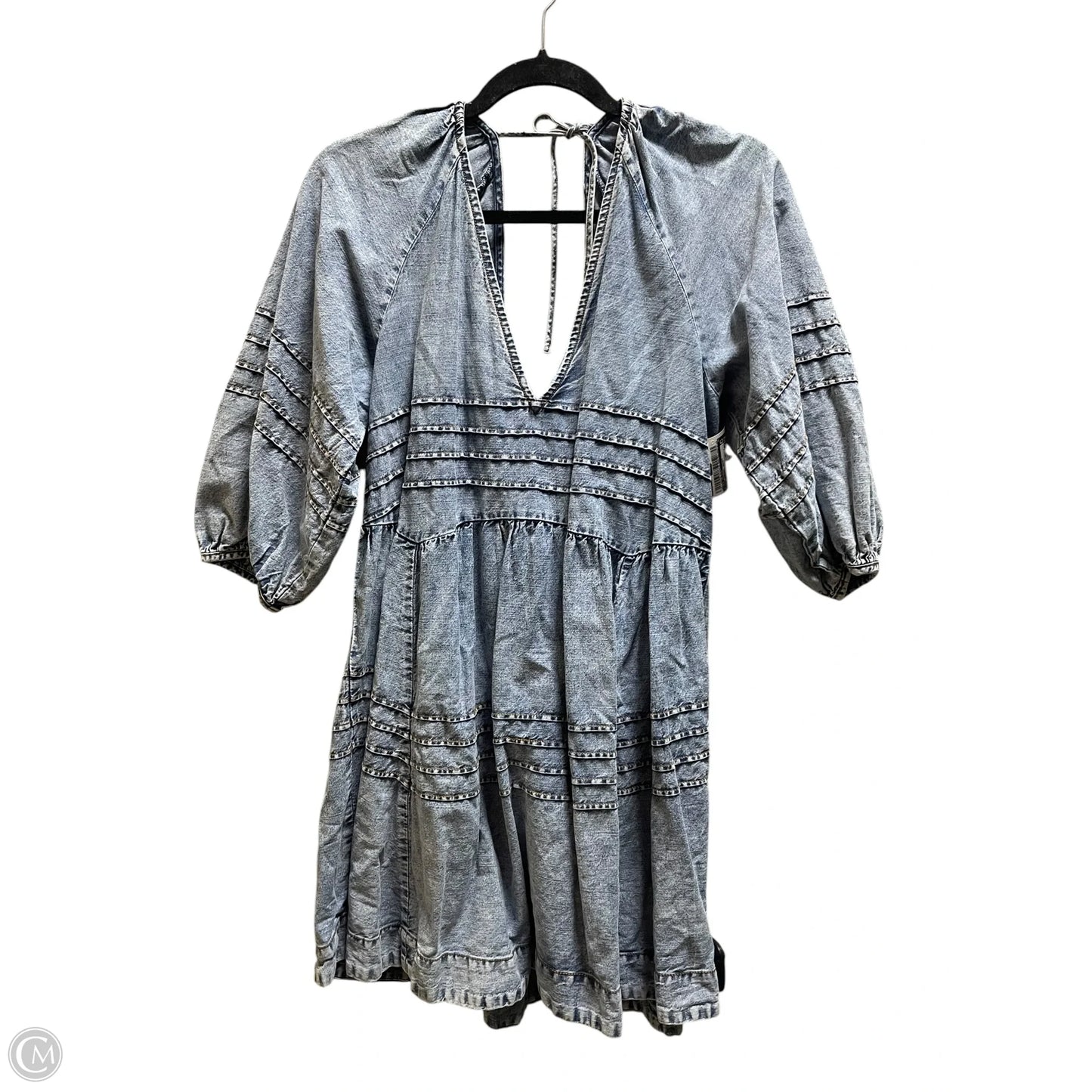 Dress Casual Short By Free People In Blue Denim, Size: M