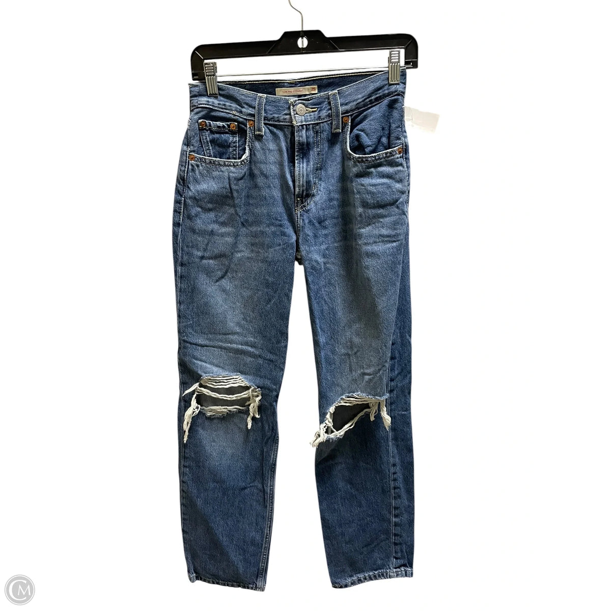 Jeans Straight By Levis In Blue Denim, Size: 0