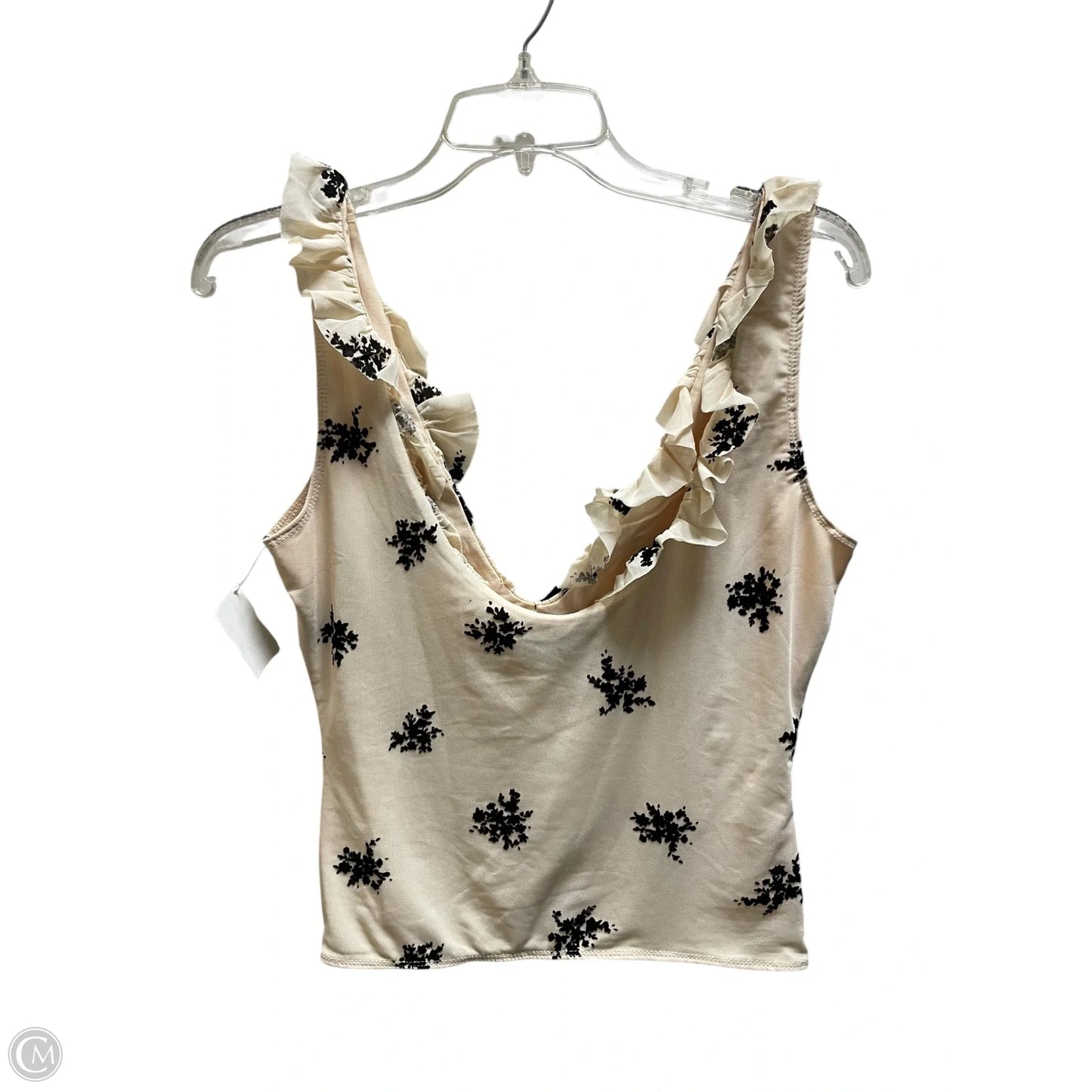 Top Sleeveless By Clothes Mentor In Tan, Size: L