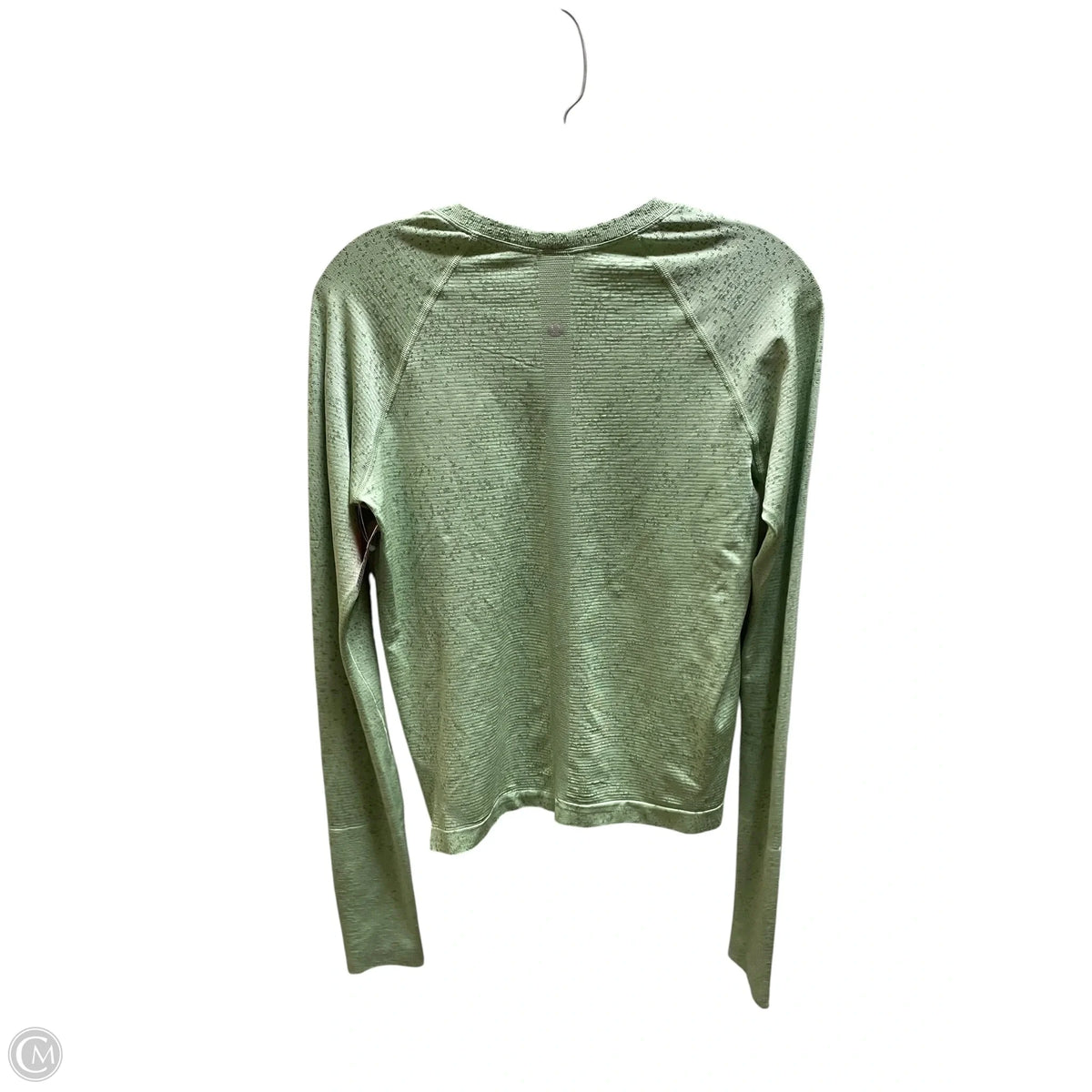 Athletic Top Long Sleeve Collar By Lululemon In Green, Size: 8
