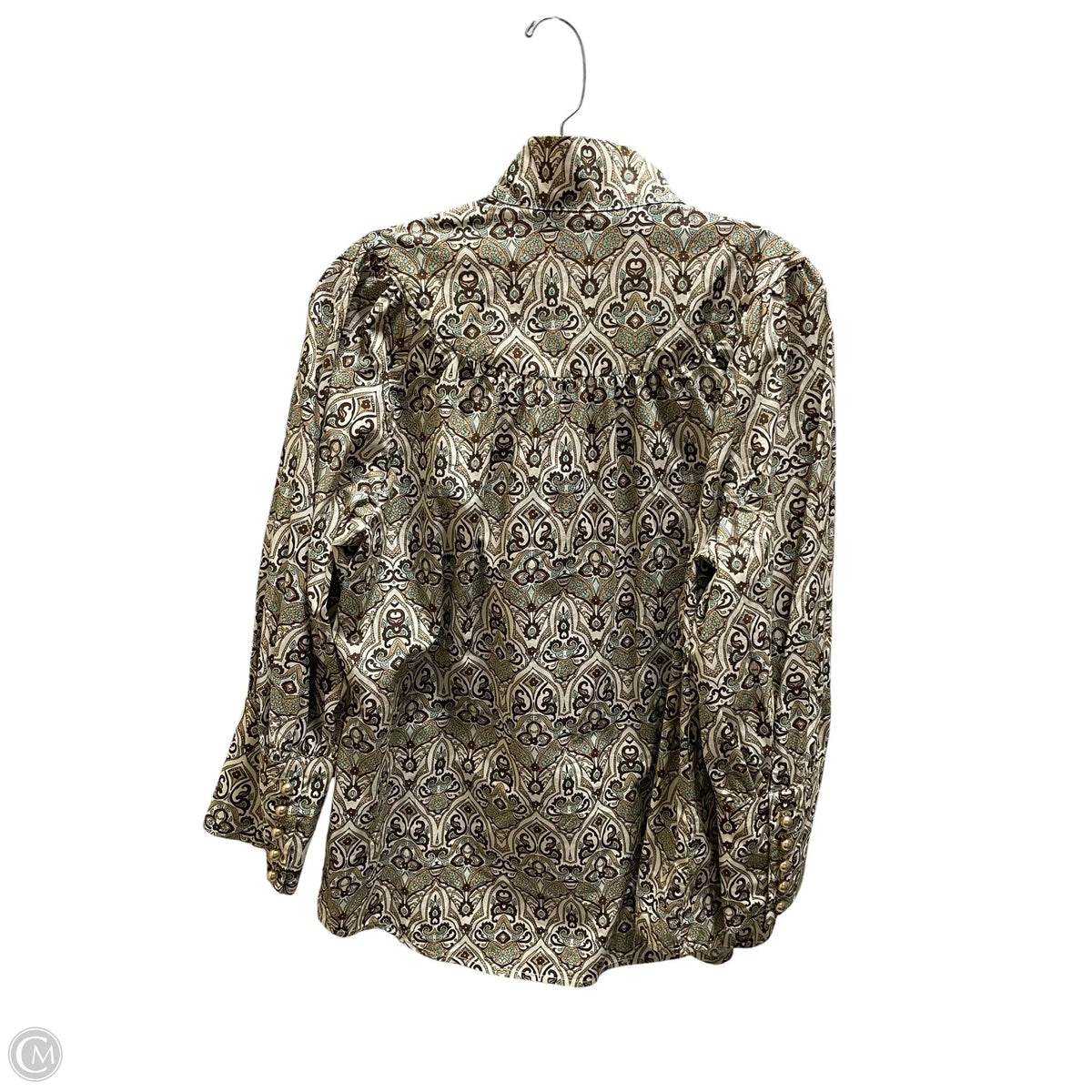 Top Long Sleeve Designer By Tuckernuck In Tan, Size: Xl