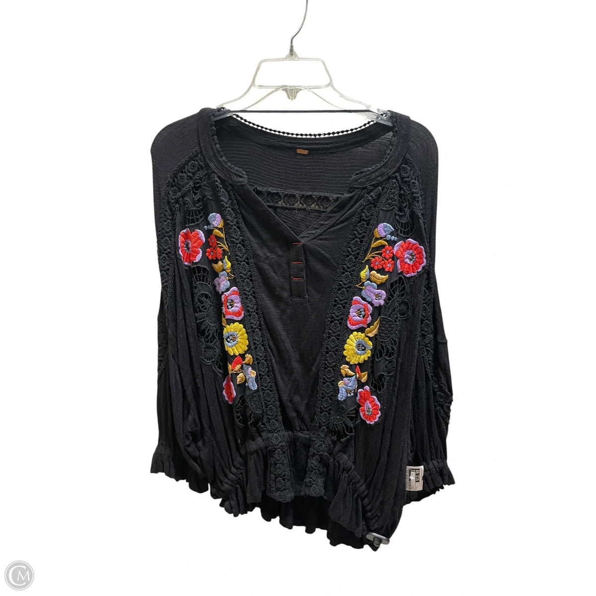 Top Long Sleeve By Free People In Black, Size: L