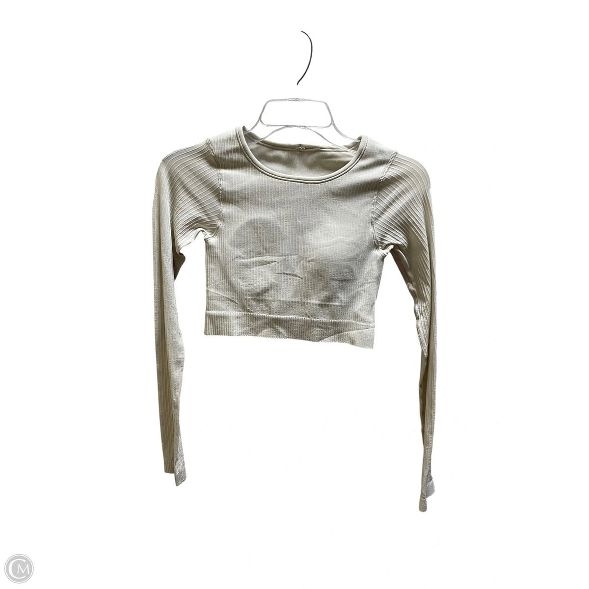 Athletic Top Long Sleeve Collar By Lululemon In Tan, Size: 2